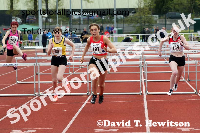 Hurdles, 2021 NECAA Middlesbrough Open Meting, Sunday, May 9th. Photo: David T. Hewitson/Sports for All Pics